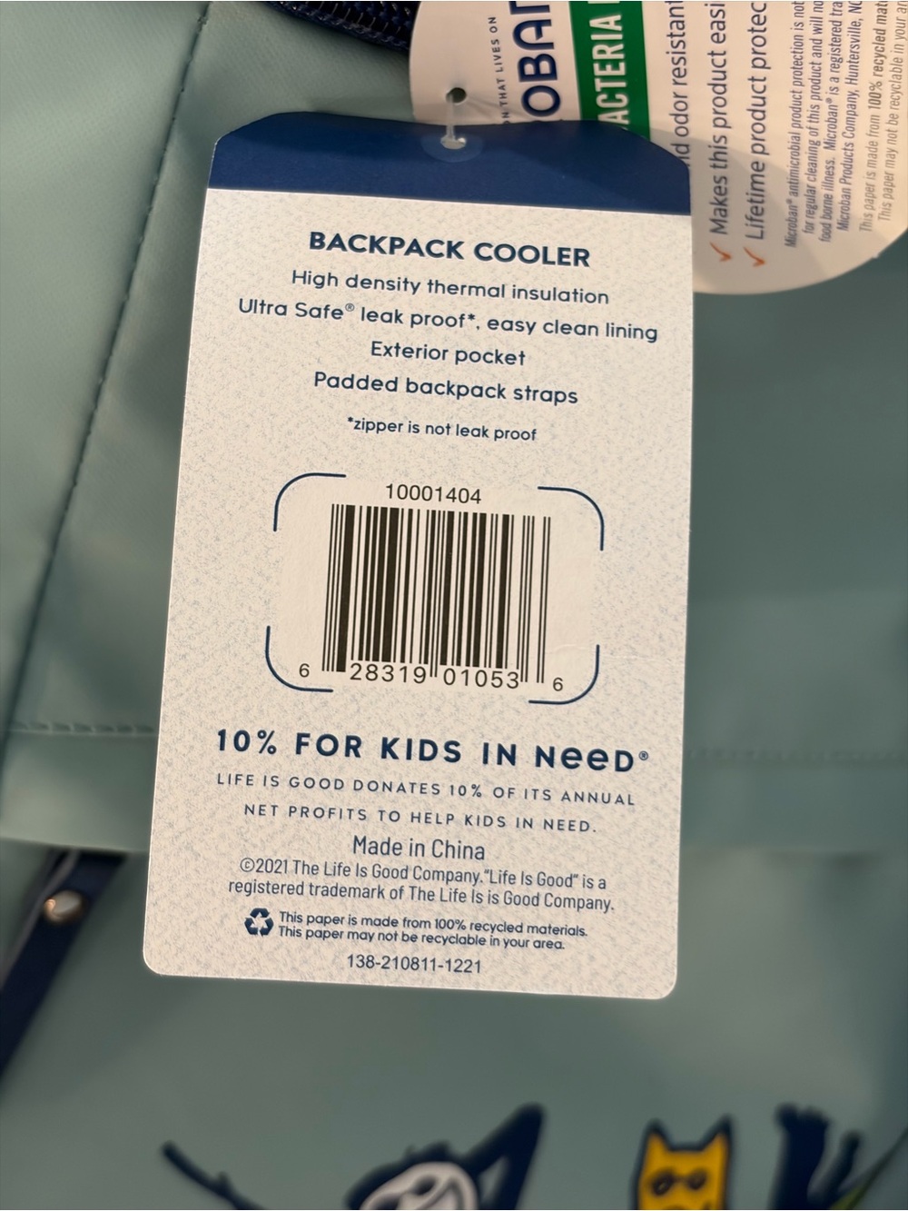 Life Is Good Light Blue & Navy Backpack Cooler - Picture 6 of 6